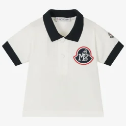 Boys Ivory Cotton Polo Shirt