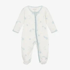 Boys Ivory Cotton Starry Sky Babygrow