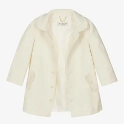 Boys Ivory Hooded Coat