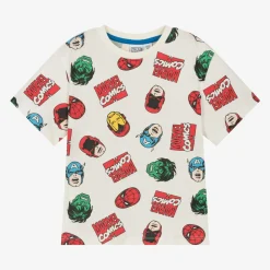 Boys Ivory Marvel Cotton T-Shirt