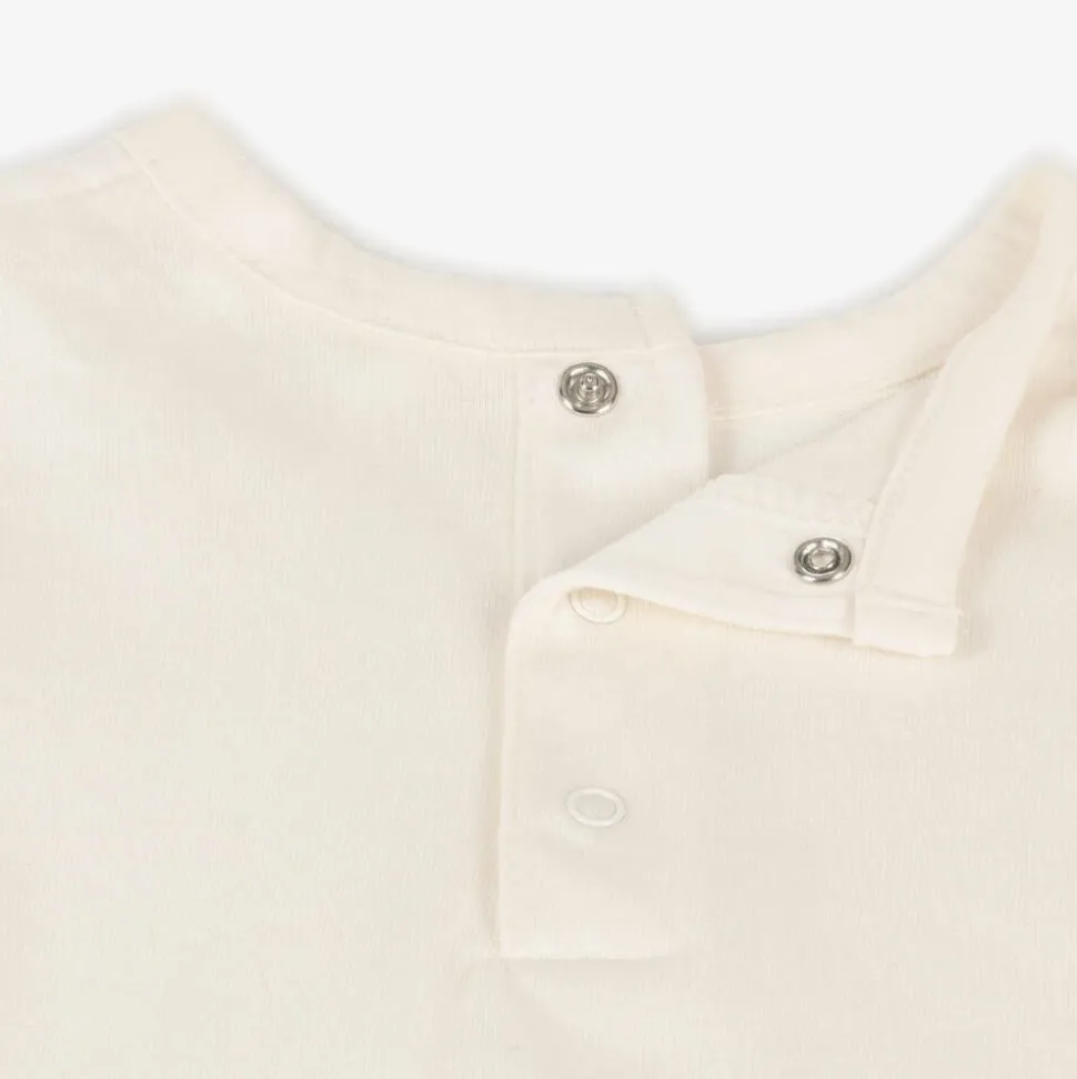 Boys Ivory Tractor Print Organic Cotton Top