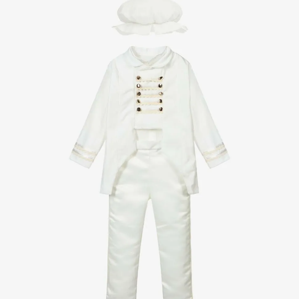 Boys Ivory Velvet Suit