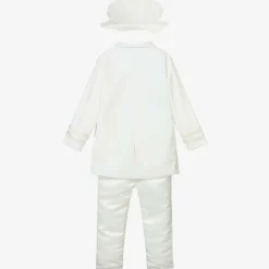 Boys Ivory Velvet Suit