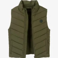 Boys Khaki Green Puffer Gilet