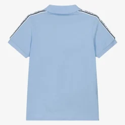 Boys Light Blue Cotton Polo Shirt