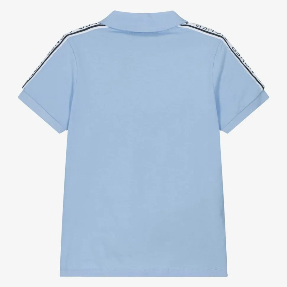 Boys Light Blue Cotton Polo Shirt