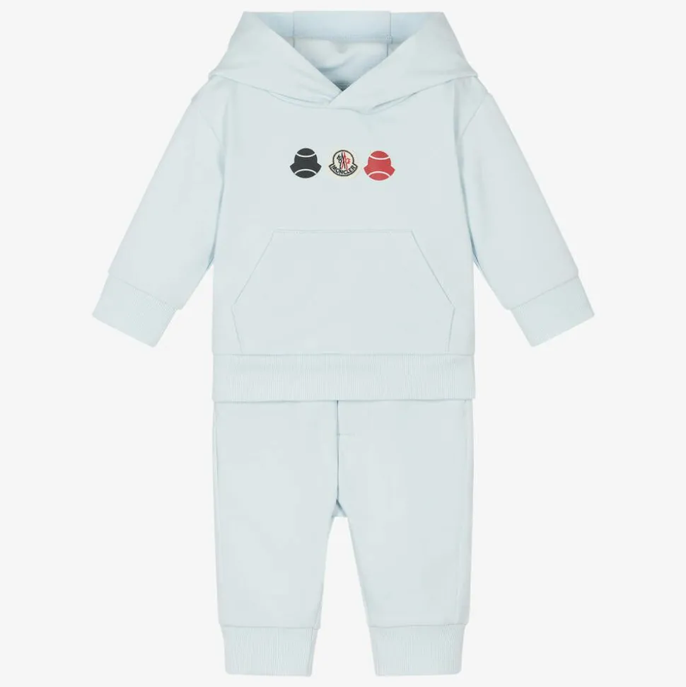 Boys Light Blue Cotton Tracksuit