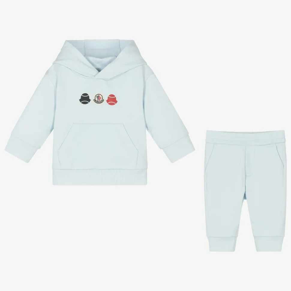 Boys Light Blue Cotton Tracksuit