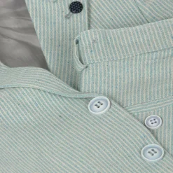 Boys Mint Blue Cotton Stripe Shorts Suit