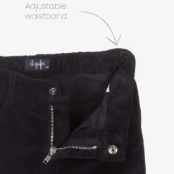Boys Navy Blue Corduroy Trousers
