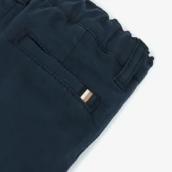 Boys Navy Blue Cotton Chino Trousers