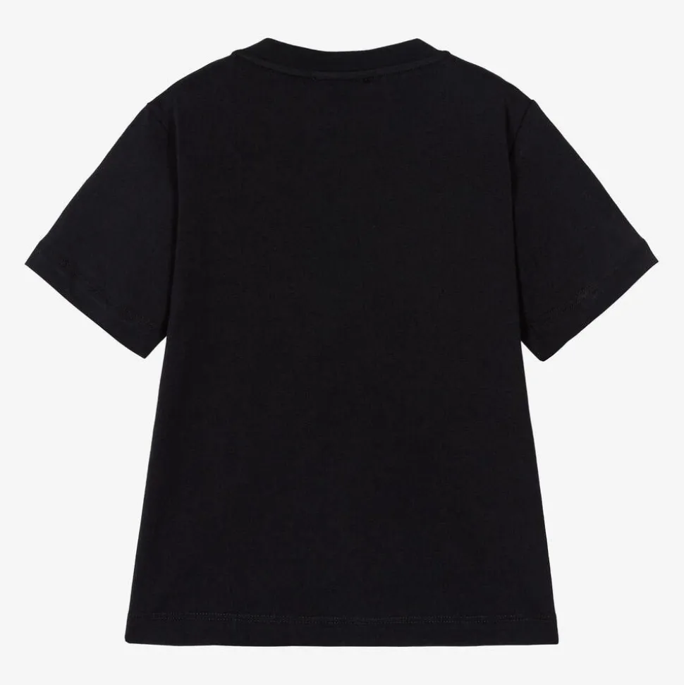 Boys Navy Blue Cotton Eagle T-Shirt