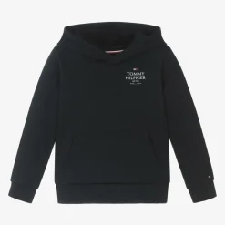 Boys Navy Blue Cotton Hoodie