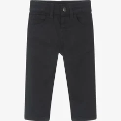 Boys Navy Blue Cotton Jeans