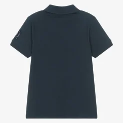 Boys Navy Blue Cotton Polo Shirt