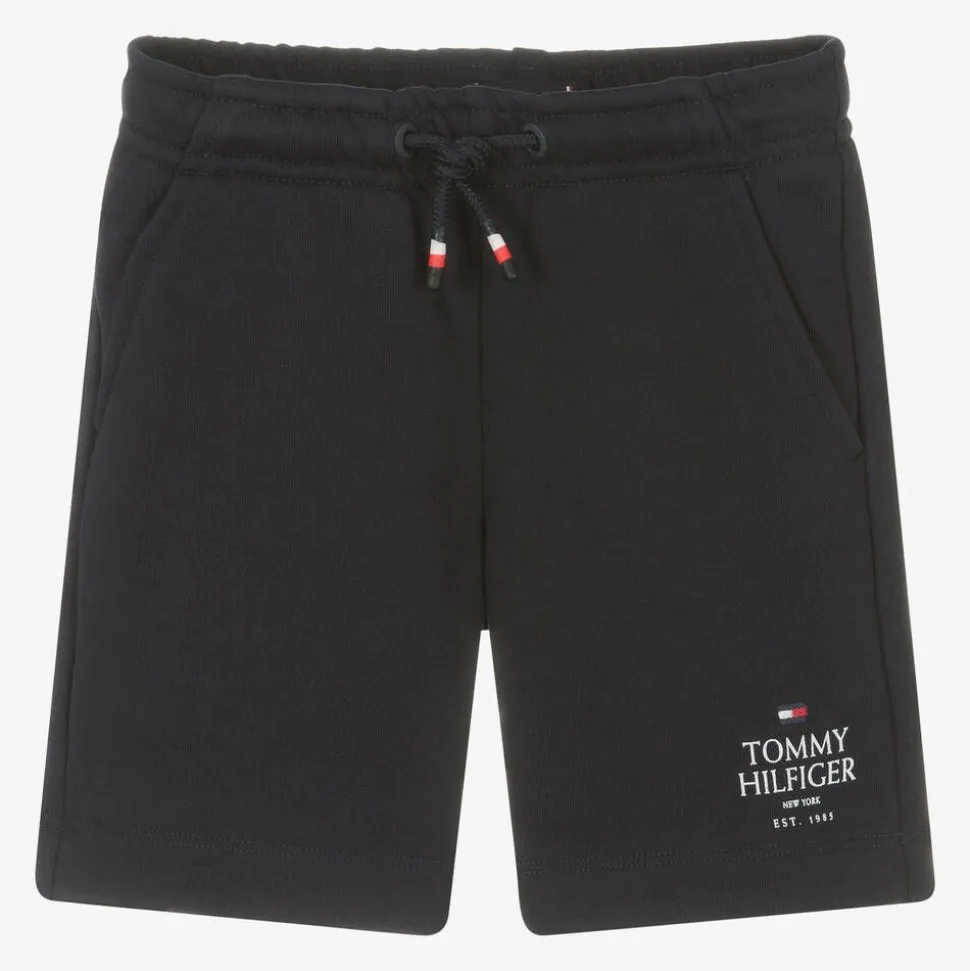 Boys Navy Blue Cotton Shorts
