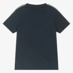 Boys Navy Blue Cotton T-Shirt