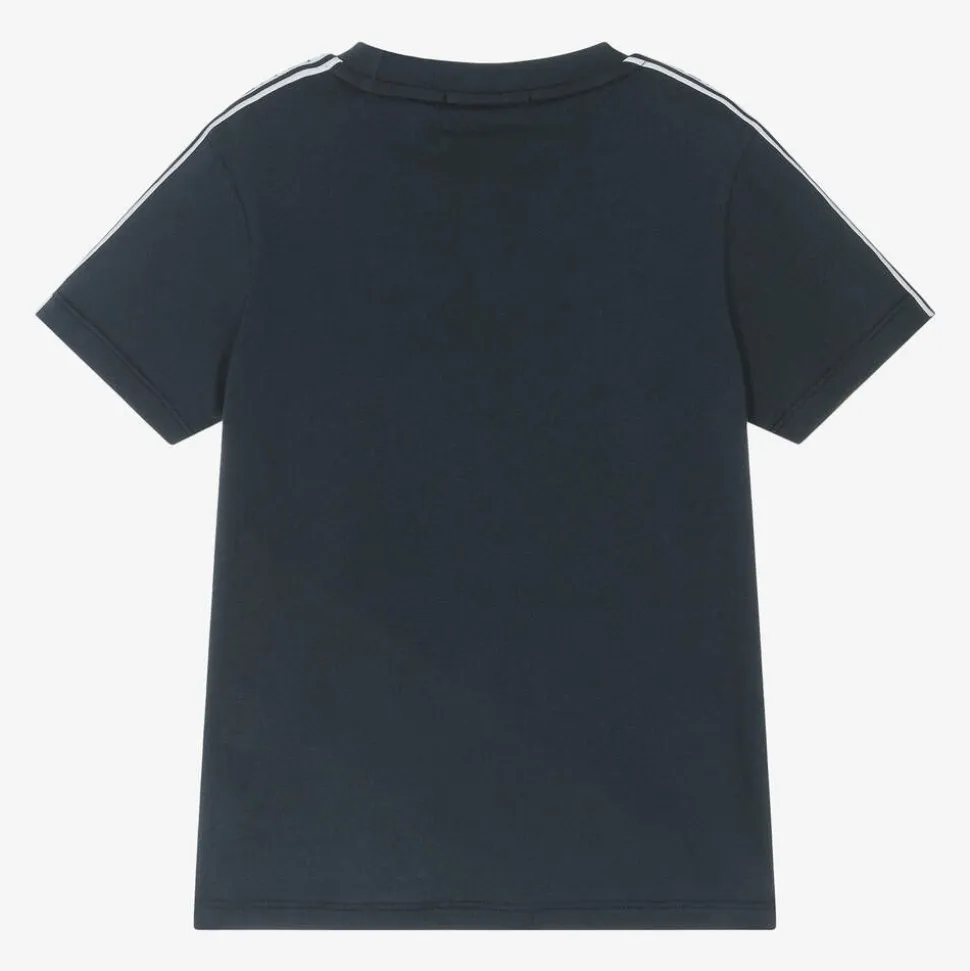 Boys Navy Blue Cotton T-Shirt