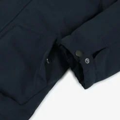 Boys Navy Blue Down-Filled Parka Coat