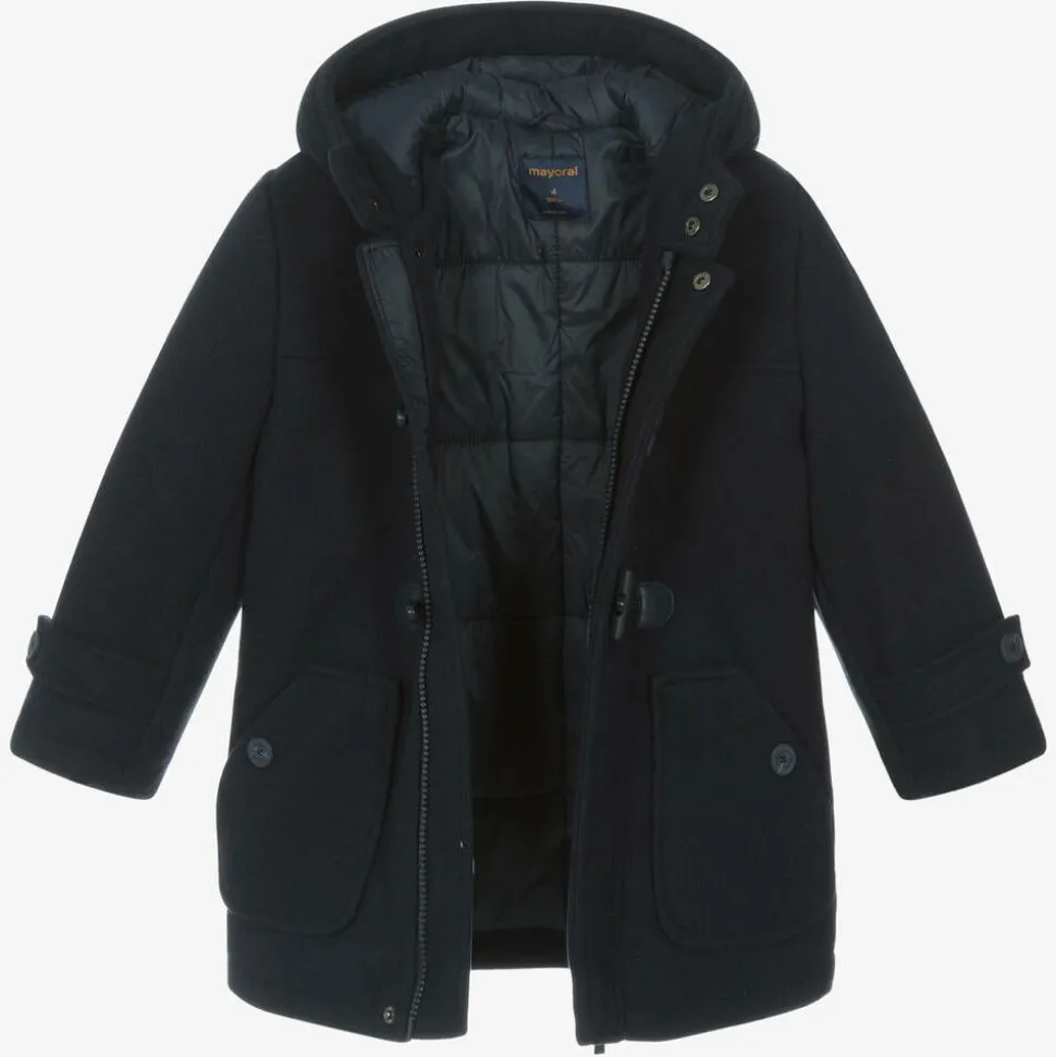 Boys Navy Blue Duffle Coat