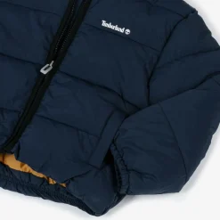 Boys Navy Blue Hooded Puffer Jacket
