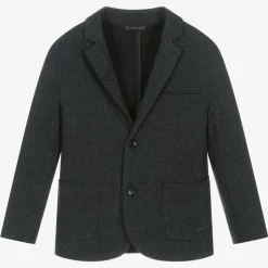 Boys Navy Blue Jersey Blazer