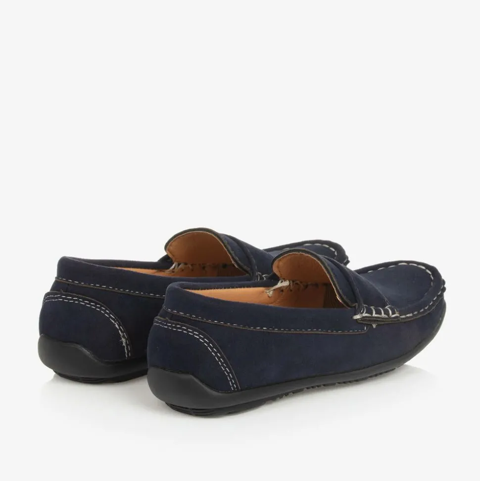 Boys Navy Blue Loafers