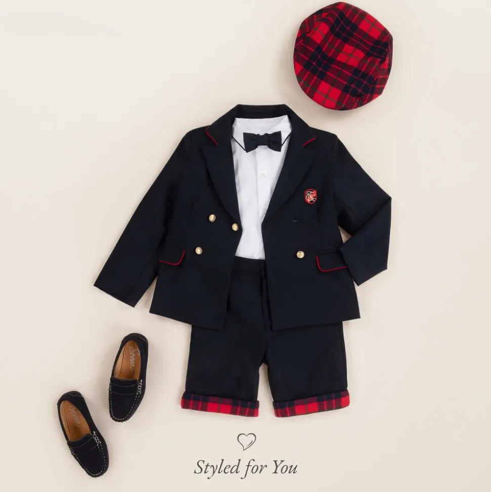 Boys Navy Blue Loafers