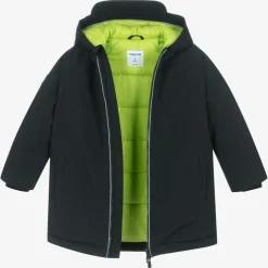 Boys Navy Blue Padded & Hooded Coat