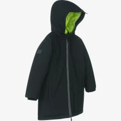 Boys Navy Blue Padded & Hooded Coat