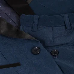 Boys Navy Blue Satin Suit