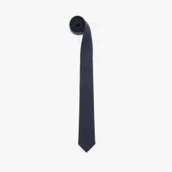 Boys Navy Blue Silk Jacquard Tie