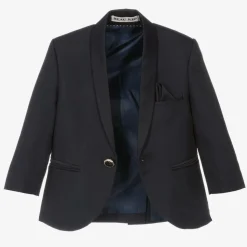 Boys Navy Blue Tuxedo Suit