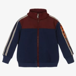 Boys Navy Blue Zip-Up Top
