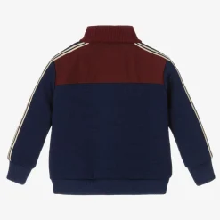 Boys Navy Blue Zip-Up Top