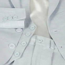 Boys Pale Blue Cotton Shorts Suit