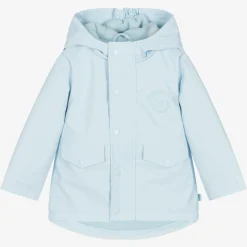 Boys Pale Blue Hooded Coat