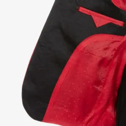 Boys Red & Black Jacquard Suit