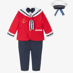 Boys Red & Blue Sailor Suit