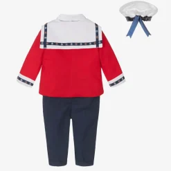 Boys Red & Blue Sailor Suit