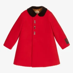 Boys Red Corduroy Coat
