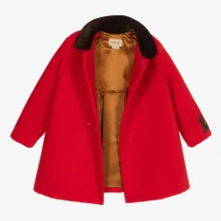Boys Red Corduroy Coat