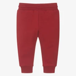 Boys Red Cotton Joggers