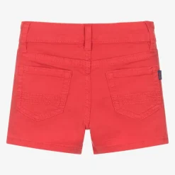 Boys Red Cotton Shorts