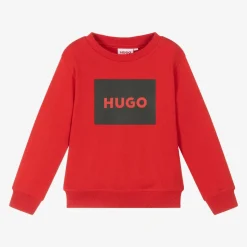 Boys Red Cotton Sweatshirt