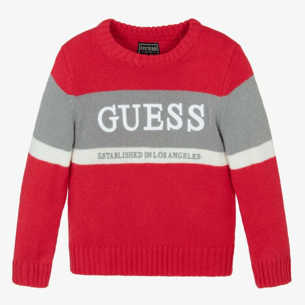 Boys Red Knitted Jumper