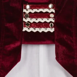 Boys Red Satin & Velvet Suit