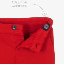 Boys Red Slim Fit Chino Trousers