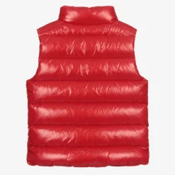 Boys Red Tib Down Puffer Gilet