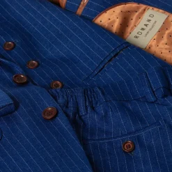 Boys Royal Blue Pinstripe Suit